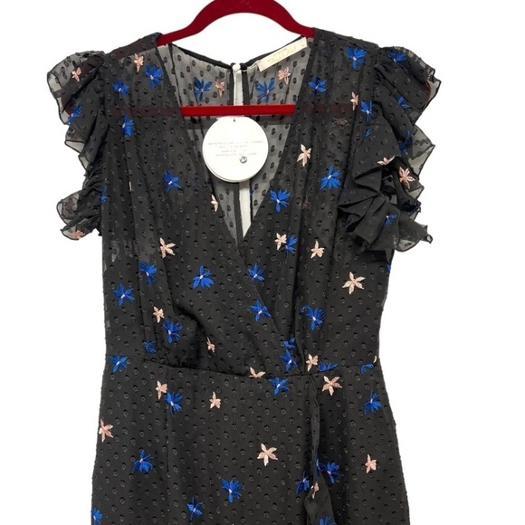 Talulah La Maison NWT Up All Night Swiss Dot Floral Embroidery Midi Dress Medium - Picture 6 of 15